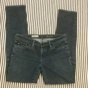 AG Sz 28 Stilt Cigarette Leg Jean Medium Dark Wash